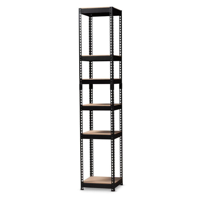 Modern And Contemporary Black Metal 5-Shelf Closet Organizer